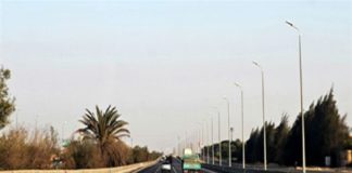 رصف طريق مصر أسوان الزراعي بمطاى عقب انتهاء أعمال الغاز
