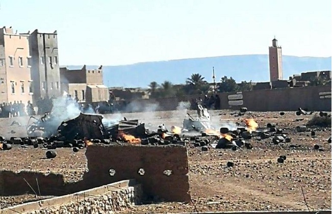 حريق بشاحنة نقل غاز في المغرب حريق بشاحنة نقل غاز في المغرب