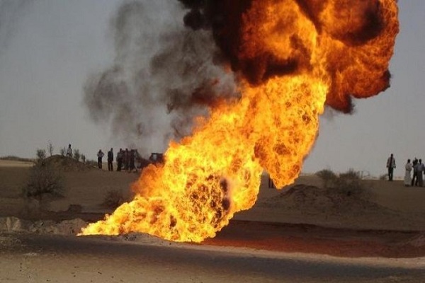 انفجار خط أنابيب غاز في إيران